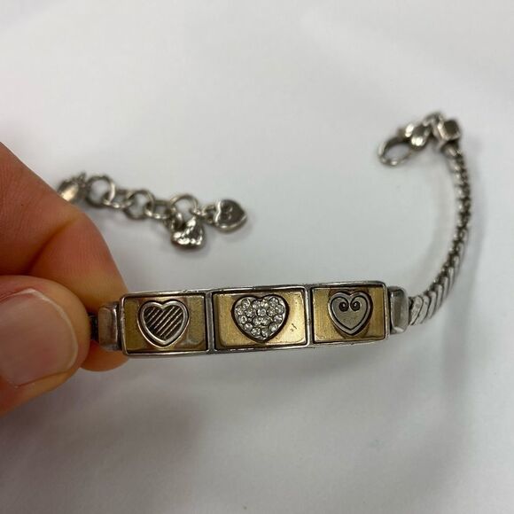 Brighton triple heart gold and silver‎ bracelet - Picture 3 of 7